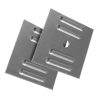 3 in Ribbed Aluminum Sign Saver Plates Standard Hardware