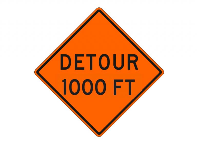 Detour 1000 FT Signs W20-2b at Garden State Highway Products
